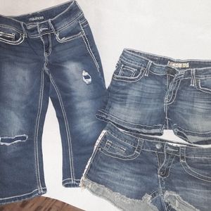 Bke capris, daytrip shorts, maurices shorts